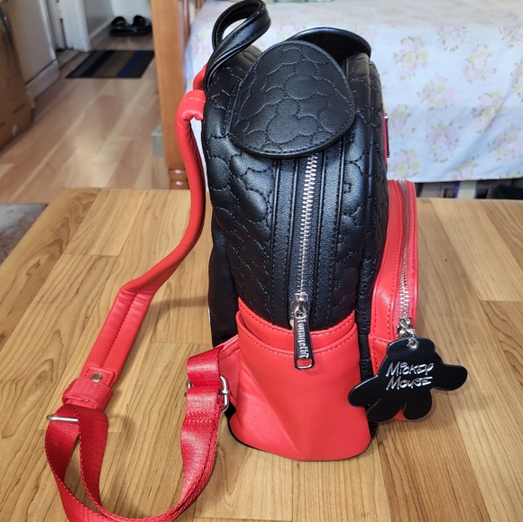 Disney Mickey Mouse Mini Backpack Loungefly Red & Black